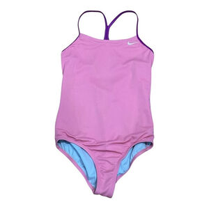 Nike Swimsuit Girls Large 12-13 Adjustable Straps Bathing Suit Swim One Piece